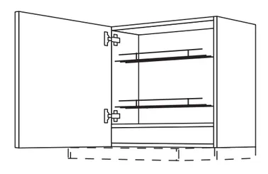 möbelnavi Wandschrank für Flachschirm-Dunsthauben WDAF60-1