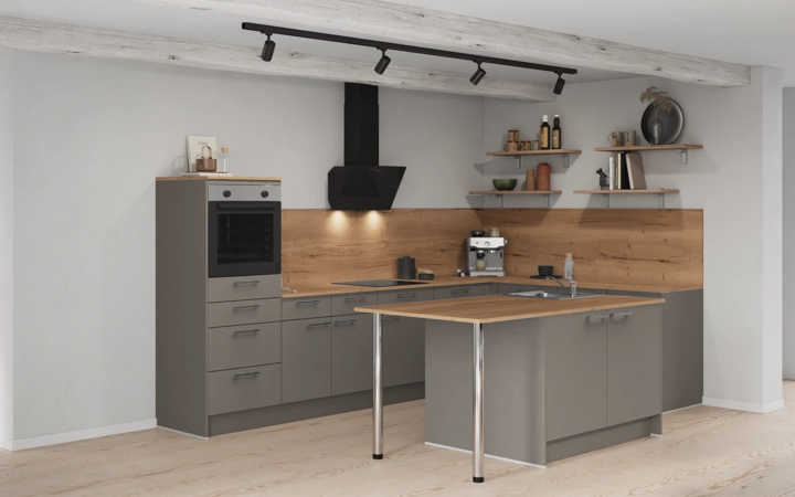 möbelnavi Insel-Küche 336,6 x 220 mit E-Geräten Planung 1 1