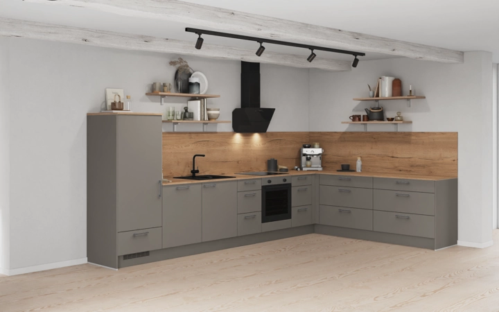 möbelnavi L-Küche 396,6 cm x 246,8 mit E-Geräten Planung 1 1