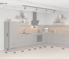 möbelnavi L-Küche 396,6 cm x 246,8 mit E-Geräten Planung 1 5
