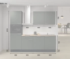 möbelnavi Küchen-Zeile 240 cm mit E-Geräten Planung 1 5
