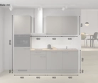 möbelnavi Küchen-Zeile 240 cm mit E-Geräten Planung 1 5
