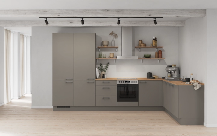 möbelnavi L-Küche 366,6 cm x 246,6 mit E-Geräten Planung 10 0