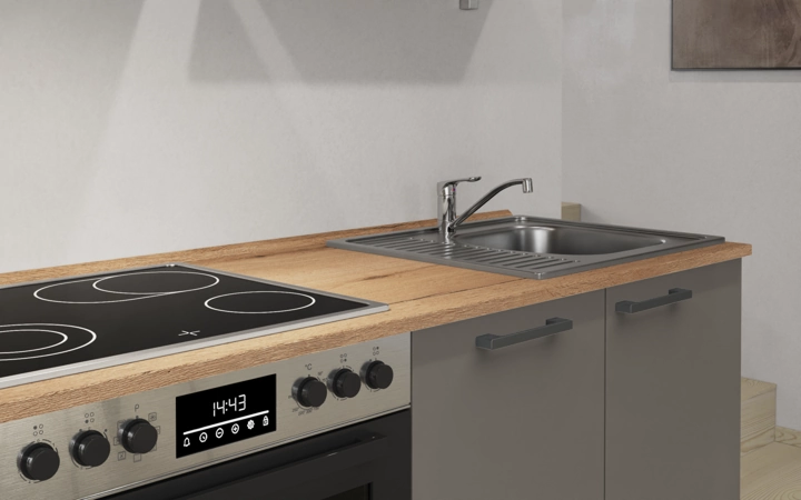 möbelnavi Küchen-Zeile 240 cm mit E-Geräten Planung 10 3
