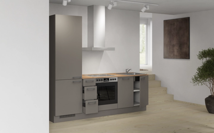 möbelnavi Küchen-Zeile 240 cm mit E-Geräten Planung 10 4