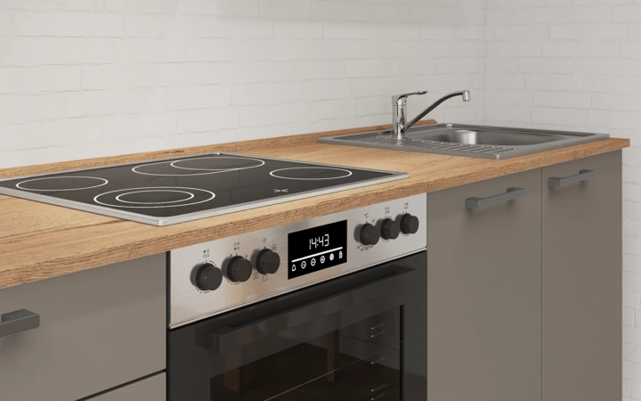 möbelnavi Küchen-Zeile 330 cm mit E-Geräten Planung 10 3