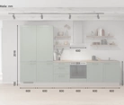möbelnavi Küchen-Zeile 360 cm mit E-Geräten Planung 10 5