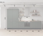möbelnavi Küchen-Zeile 360 cm mit E-Geräten Planung 10 5