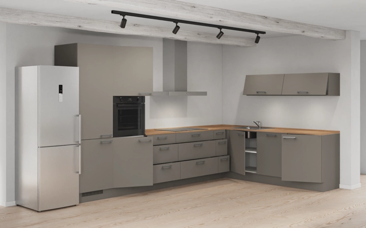 möbelnavi L-Küche 366,6 cm x 246,6 mit E-Geräten Planung 11 4