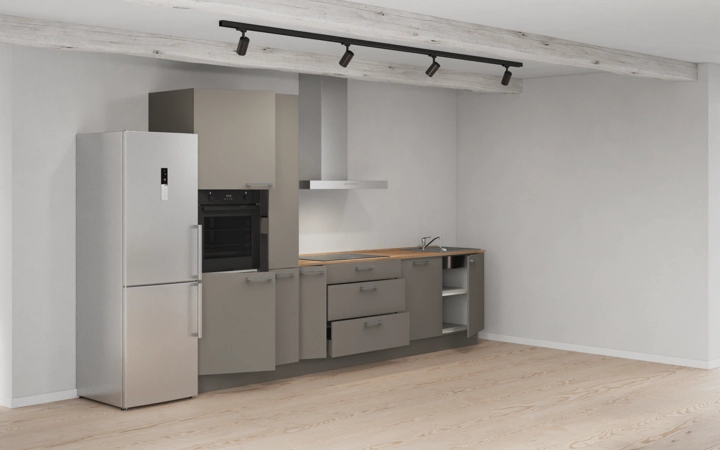 möbelnavi Küchen-Zeile 330 cm mit E-Geräten Planung 11 4