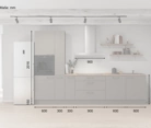möbelnavi Küchen-Zeile 330 cm mit E-Geräten Planung 11 5