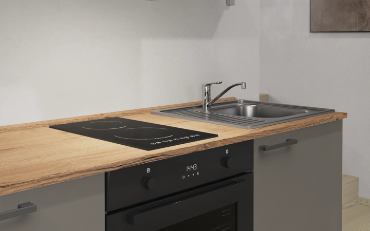 möbelnavi Küchen-Zeile 180 cm mit E-Geräten Planung 12 3