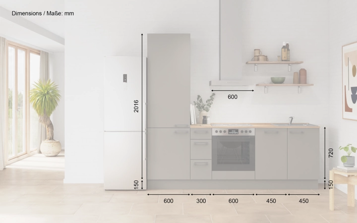 möbelnavi Küchen-Zeile 240 cm mit E-Geräten Planung 12 5