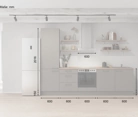 möbelnavi Küchen-Zeile 300 cm mit E-Geräten Planung 12 5
