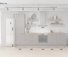 möbelnavi Küchen-Zeile 330 cm mit E-Geräten Planung 12 5