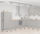 möbelnavi L-Küche 366,6 cm x 246,6 mit E-Geräten Planung 14 5