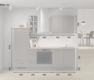 möbelnavi Küchen-Zeile 240 cm mit E-Geräten Planung 14 5