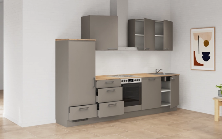 möbelnavi Küchen-Zeile 300 cm mit E-Geräten Planung 14 4
