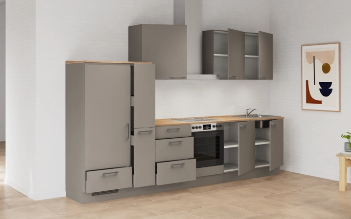 möbelnavi Küchen-Zeile 330 cm mit E-Geräten Planung 14 4