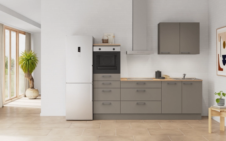 möbelnavi Küchen-Zeile 240 cm mit E-Geräten Planung 15 0