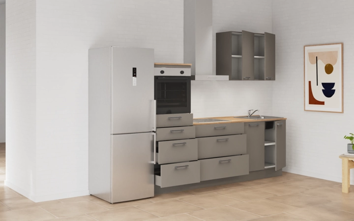 möbelnavi Küchen-Zeile 240 cm mit E-Geräten Planung 15 4