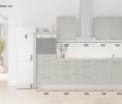möbelnavi Küchen-Zeile 270 cm mit E-Geräten Planung 15 5