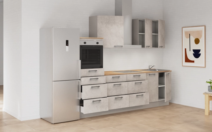möbelnavi Küchen-Zeile 270 cm mit E-Geräten Planung 15 4