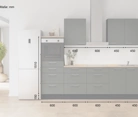 möbelnavi Küchen-Zeile 270 cm mit E-Geräten Planung 15 5