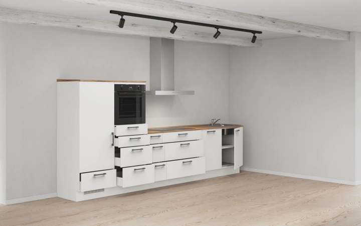 möbelnavi Küchen-Zeile 360 cm mit E-Geräten Planung 16 4