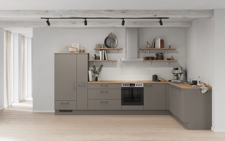 möbelnavi L-Küche 366,6 cm x 246,6 mit E-Geräten Planung 17 0