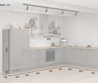 möbelnavi L-Küche 366,6 cm x 246,6 mit E-Geräten Planung 17 5