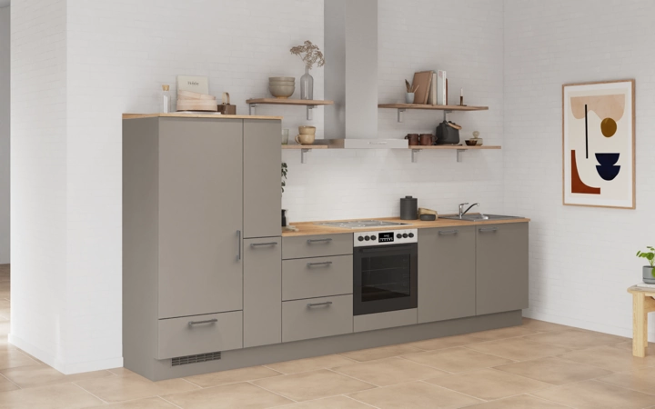 möbelnavi Küchen-Zeile 330 cm mit E-Geräten Planung 17 1