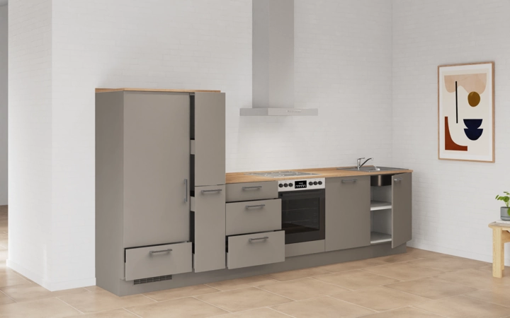 möbelnavi Küchen-Zeile 330 cm mit E-Geräten Planung 17 4