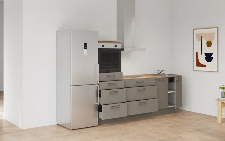 möbelnavi Küchen-Zeile 240 cm mit E-Geräten Planung 18 4