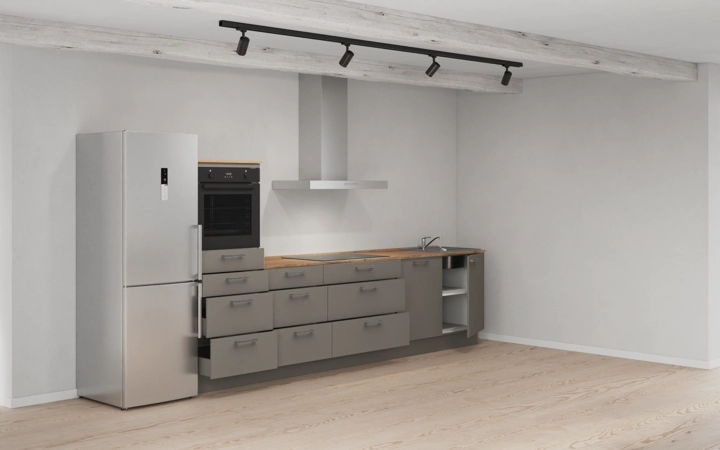 möbelnavi Küchen-Zeile 330 cm mit E-Geräten Planung 18 4
