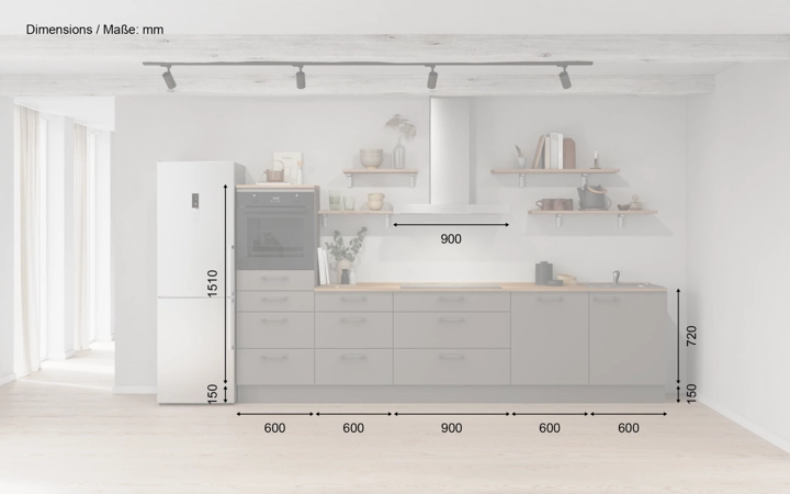 möbelnavi Küchen-Zeile 330 cm mit E-Geräten Planung 18 5