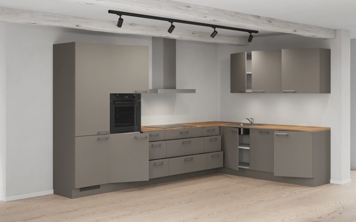 möbelnavi L-Küche 366,6 cm x 246,6 mit E-Geräten Planung 2 4
