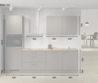 möbelnavi Küchen-Zeile 270 cm mit E-Geräten Planung 2 5