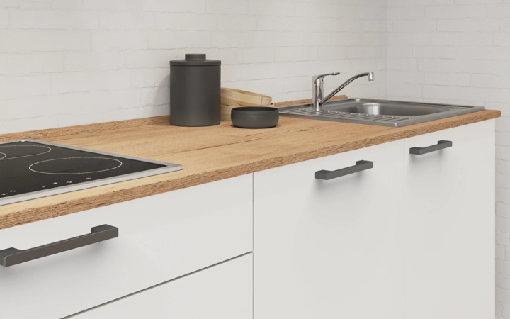 möbelnavi Küchen-Zeile 330 cm mit E-Geräten Planung 2 3