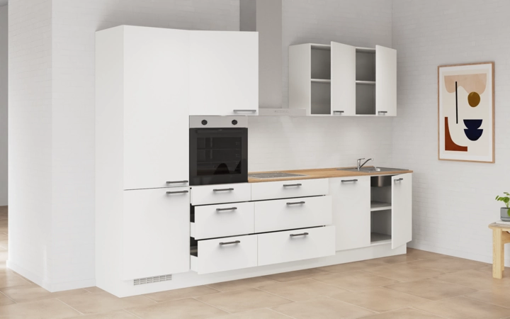 möbelnavi Küchen-Zeile 330 cm mit E-Geräten Planung 2 4