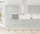 möbelnavi Küchen-Zeile 330 cm mit E-Geräten Planung 2 5