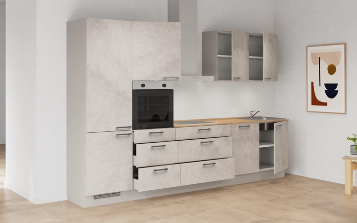 möbelnavi Küchen-Zeile 330 cm mit E-Geräten Planung 2 4