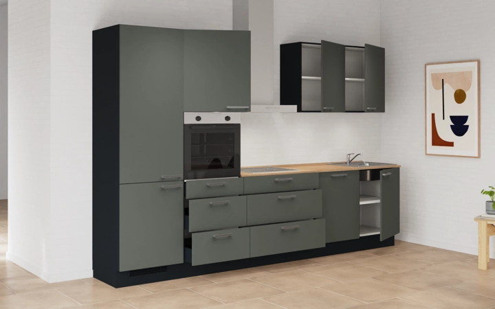 möbelnavi Küchen-Zeile 330 cm mit E-Geräten Planung 2 4
