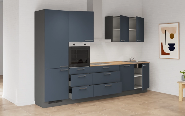 möbelnavi Küchen-Zeile 330 cm mit E-Geräten Planung 2 4