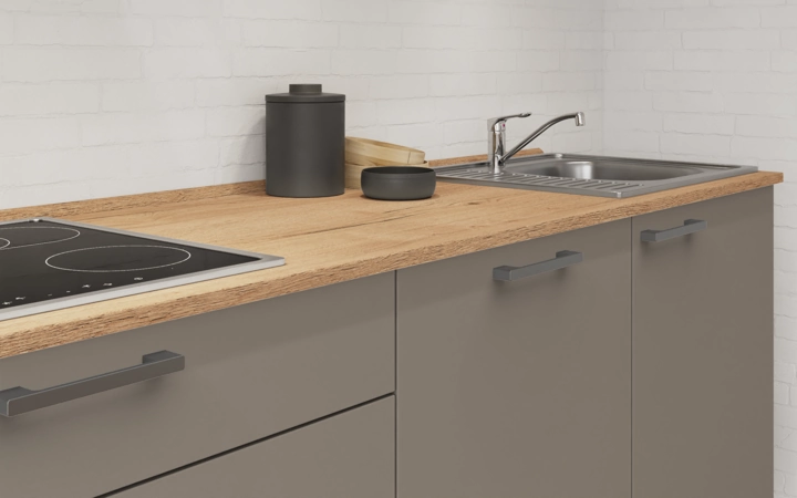möbelnavi Küchen-Zeile 330 cm mit E-Geräten Planung 2 3