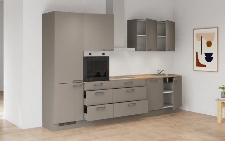 möbelnavi Küchen-Zeile 330 cm mit E-Geräten Planung 2 4