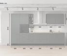 möbelnavi Küchen-Zeile 360 cm mit E-Geräten Planung 2 5