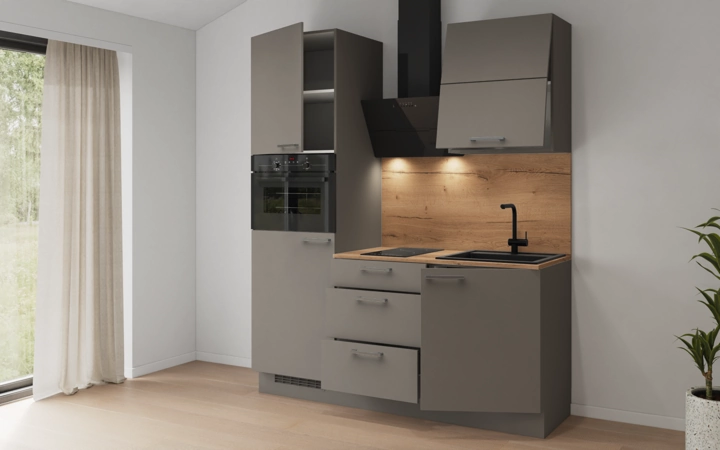 möbelnavi Küchen-Zeile 180 cm mit E-Geräten Planung 3 4