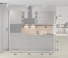 möbelnavi Küchen-Zeile 240 cm mit E-Geräten Planung 3 5