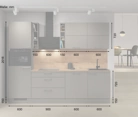 möbelnavi Küchen-Zeile 270 cm mit E-Geräten Planung 3 5